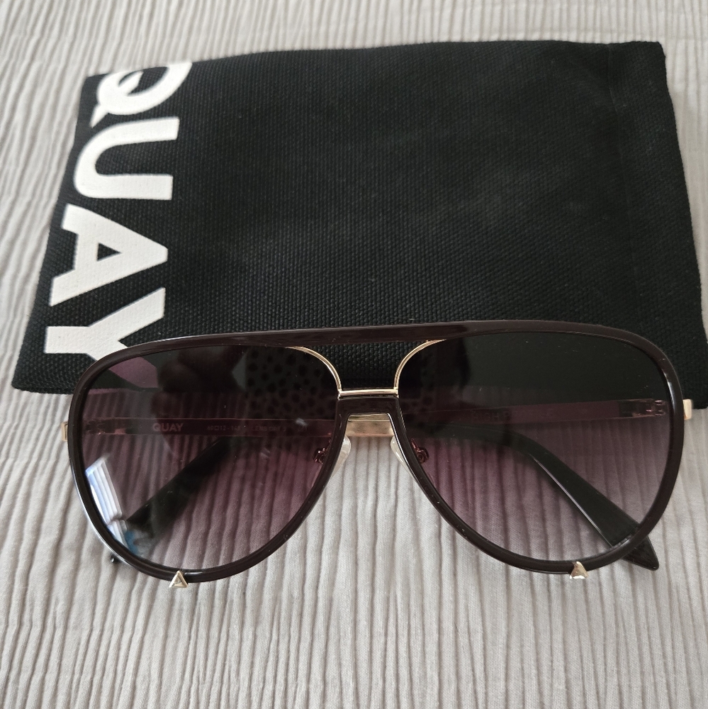 Quay Womens Aviator Sunglasses